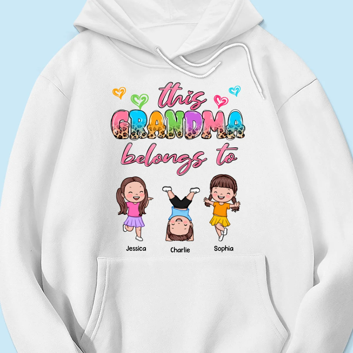 This Grandma Mom Colorful Half Leopard Cute Kids Personalized Shirt - Image 15