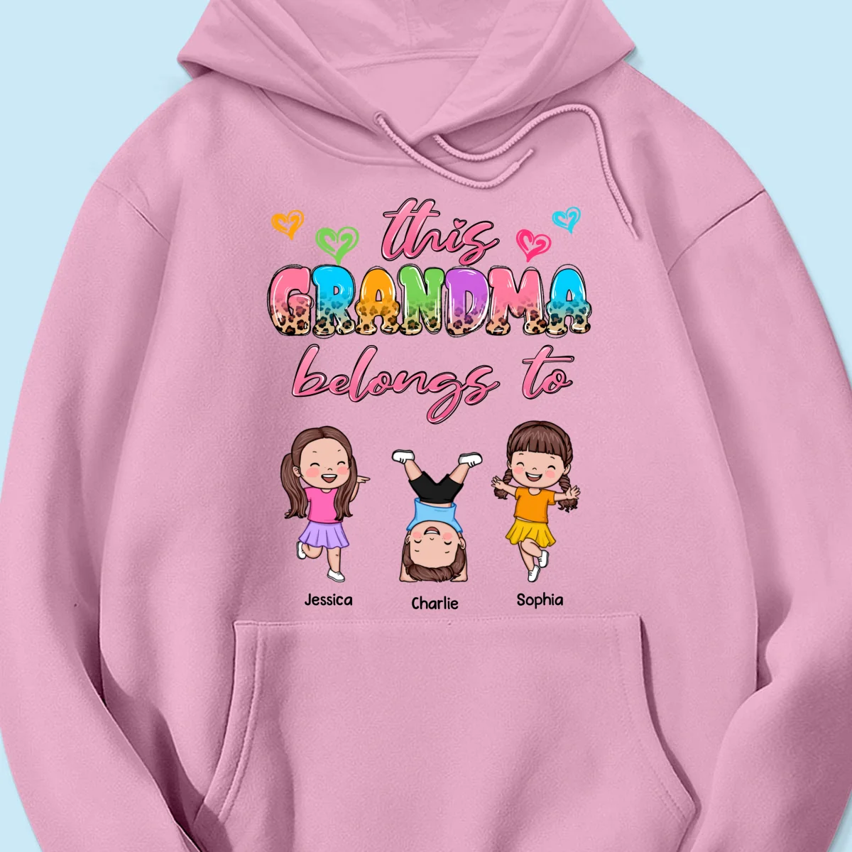 This Grandma Mom Colorful Half Leopard Cute Kids Personalized Shirt - Image 17