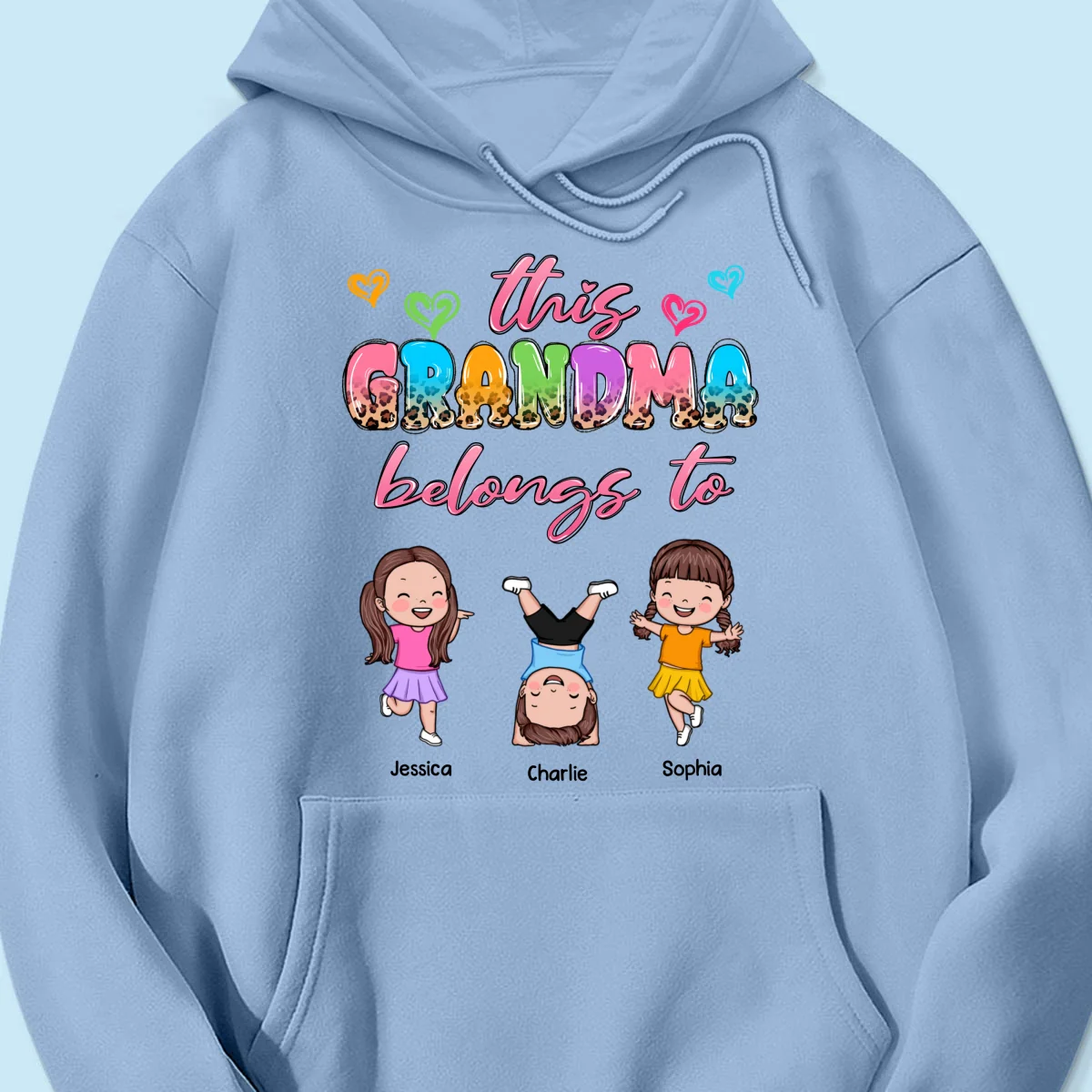 This Grandma Mom Colorful Half Leopard Cute Kids Personalized Shirt - Image 18