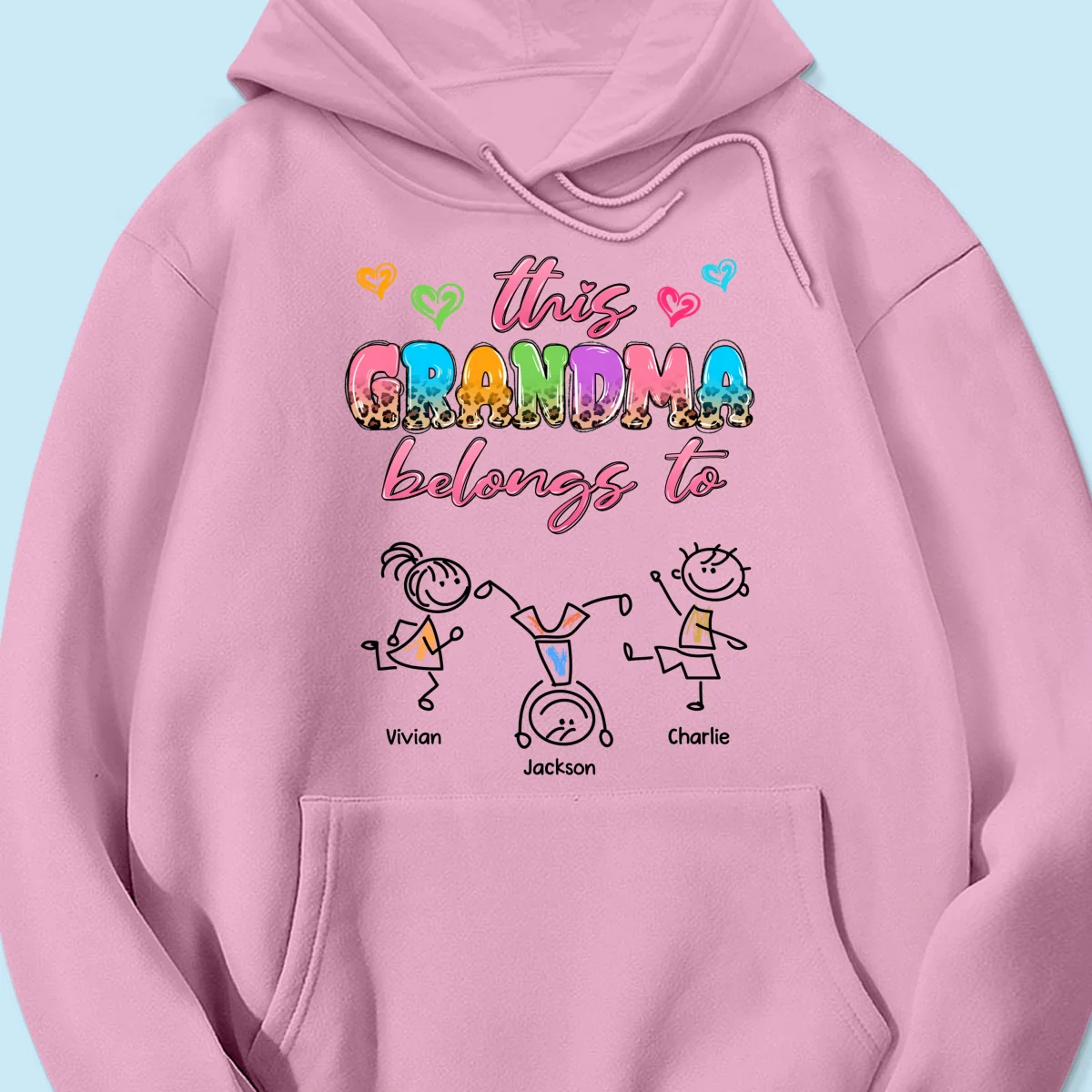 This Grandma Mom Colorful Half Leopard Drawing Personalized Shirt - Image 17