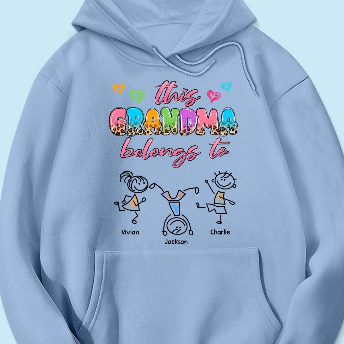 This Grandma Mom Colorful Half Leopard Drawing Personalized Shirt - Image 18