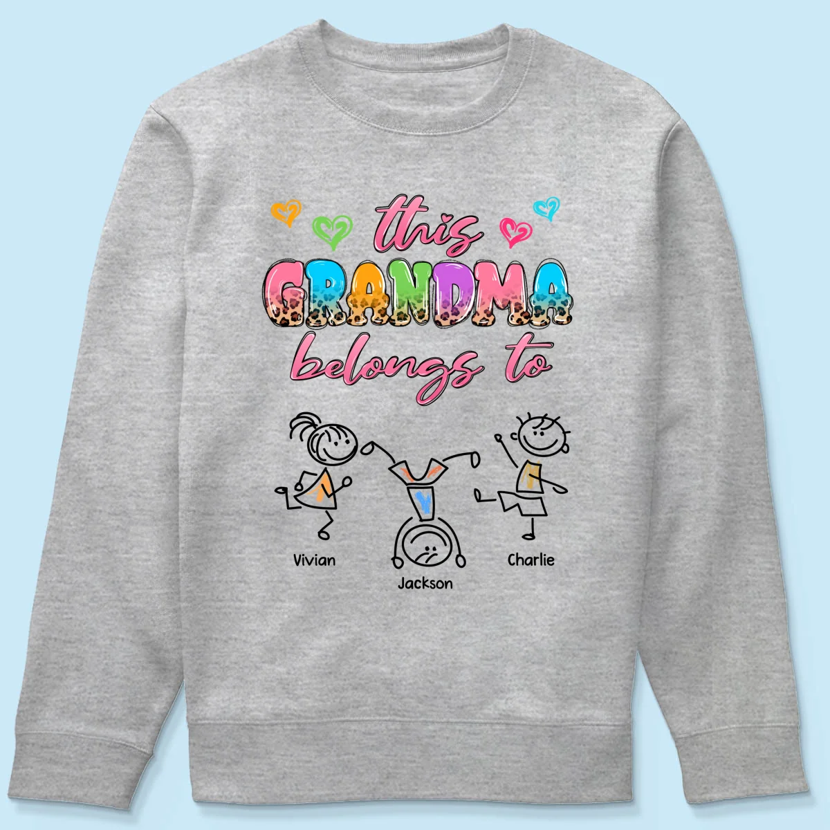 This Grandma Mom Colorful Half Leopard Drawing Personalized Shirt - Image 20