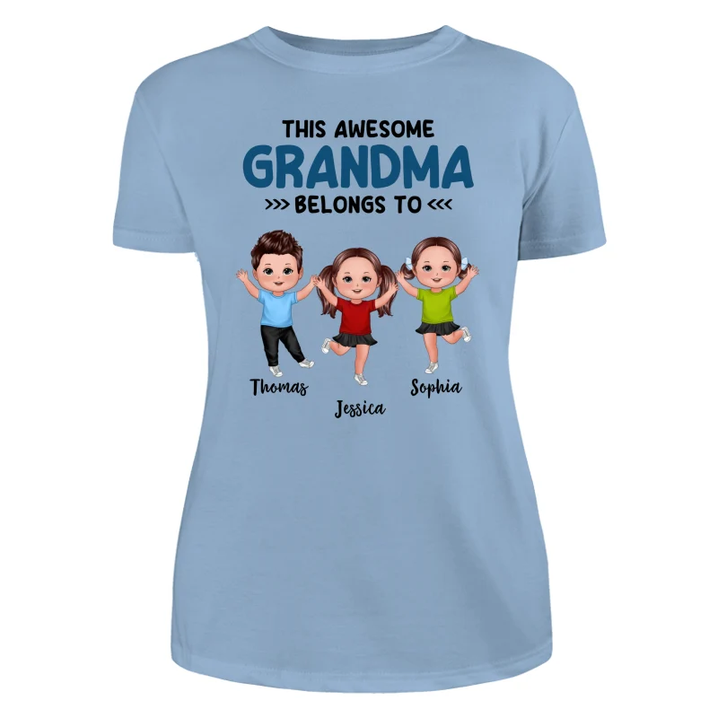This Grandma Mom Dad Grandpa Belongs To Happy Kids Personalized Shirt - Image 12