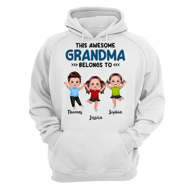 This Grandma Mom Dad Grandpa Belongs To Happy Kids Personalized Shirt - Image 13