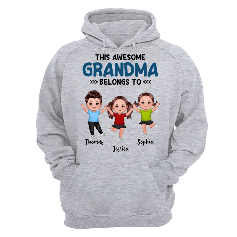 This Grandma Mom Dad Grandpa Belongs To Happy Kids Personalized Shirt - Image 14