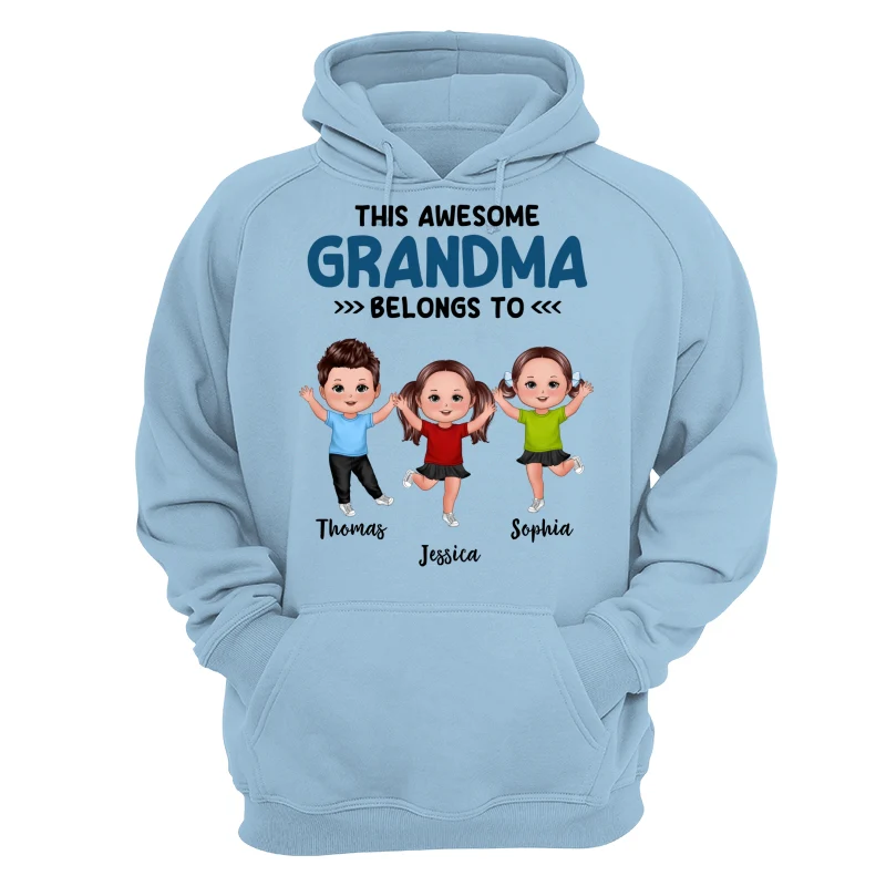 This Grandma Mom Dad Grandpa Belongs To Happy Kids Personalized Shirt - Image 16