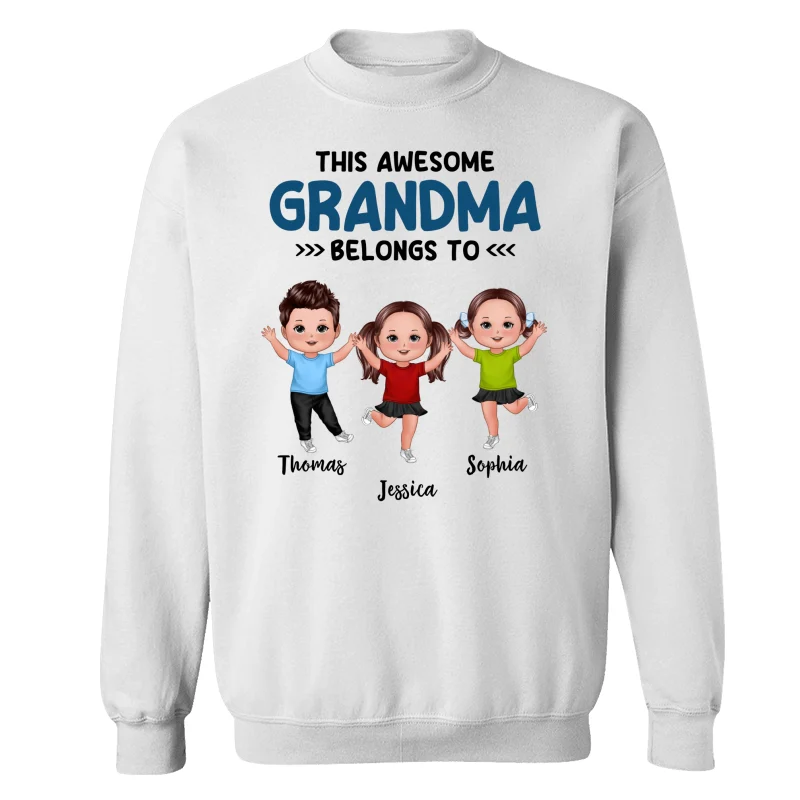 This Grandma Mom Dad Grandpa Belongs To Happy Kids Personalized Shirt - Image 17