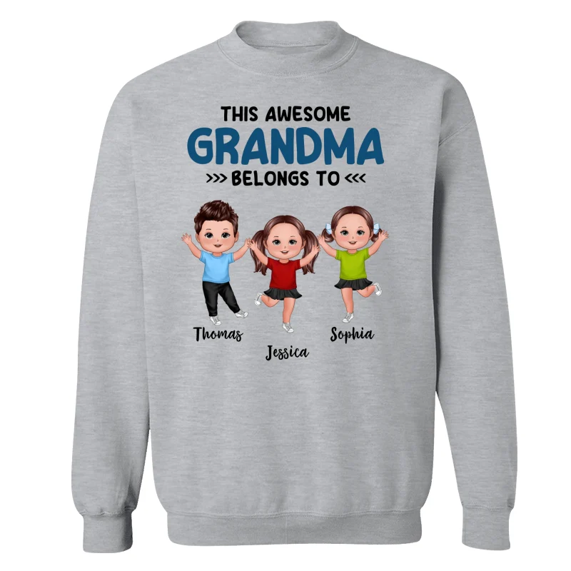 This Grandma Mom Dad Grandpa Belongs To Happy Kids Personalized Shirt - Image 18