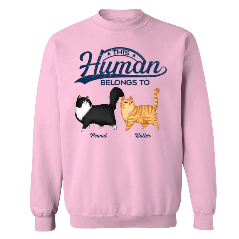 This Human Belongs To Cartoon Walking Cat Personalized Shirt - Image 15