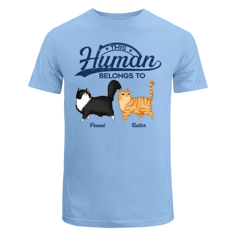 This Human Belongs To Cartoon Walking Cat Personalized Shirt - Image 4