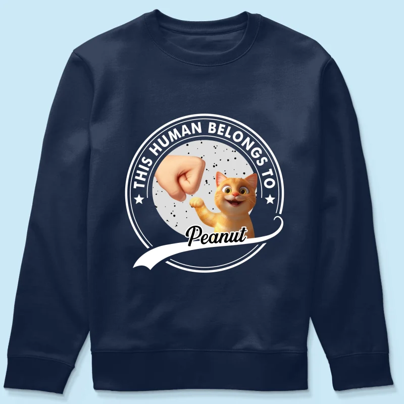 This Human Belongs To Cats Personalized Shirt, Gift for Cat Dads - Image 17