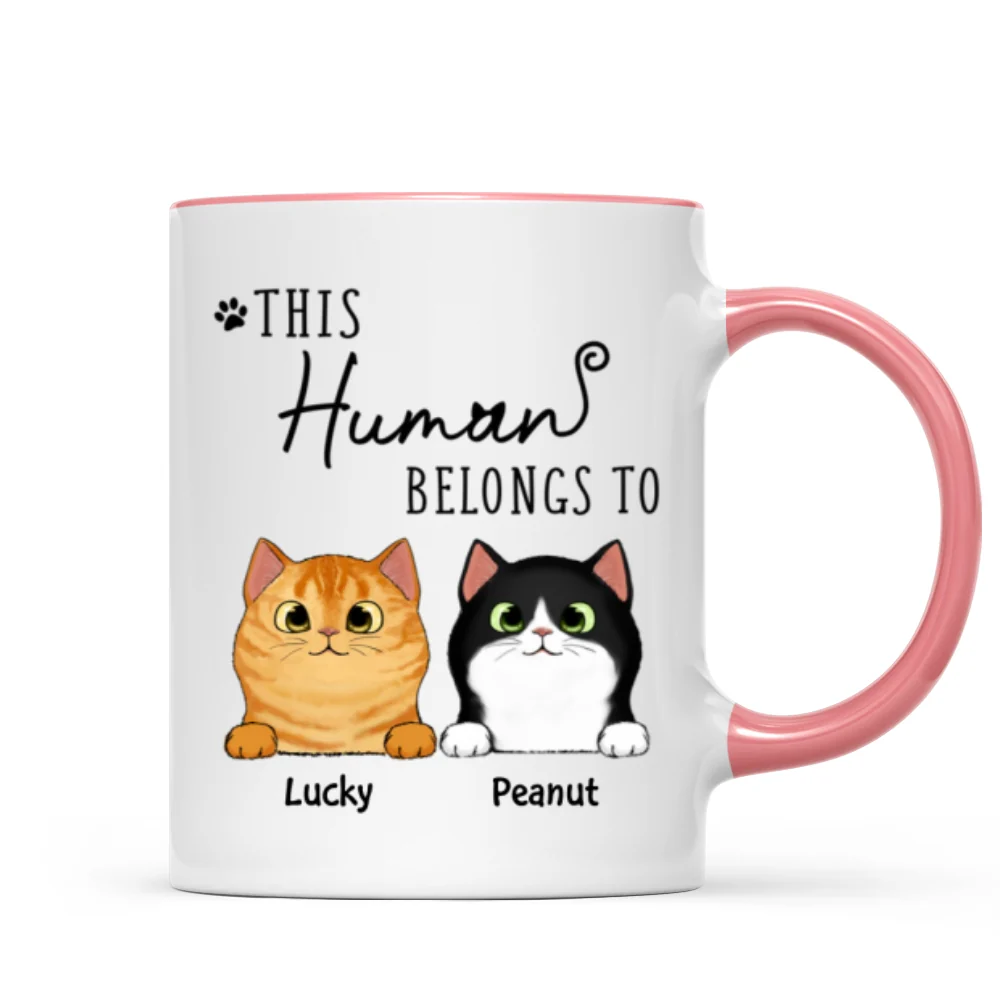 This Human Belongs To Fluffy Cats Personalized Mug - Image 9