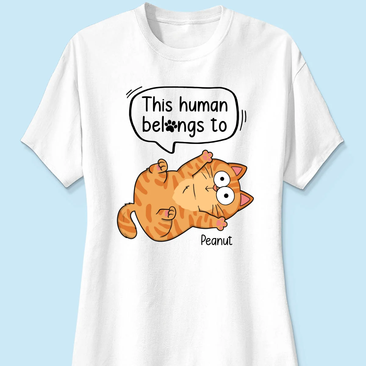 This Human Belongs To Naughty Cats Personalized Shirt - Image 11