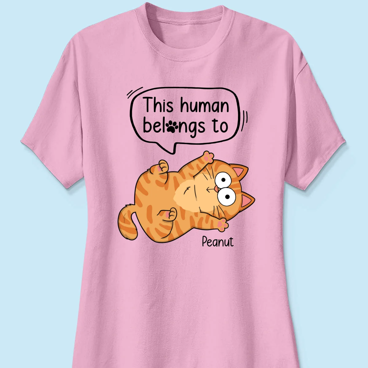 This Human Belongs To Naughty Cats Personalized Shirt - Image 13