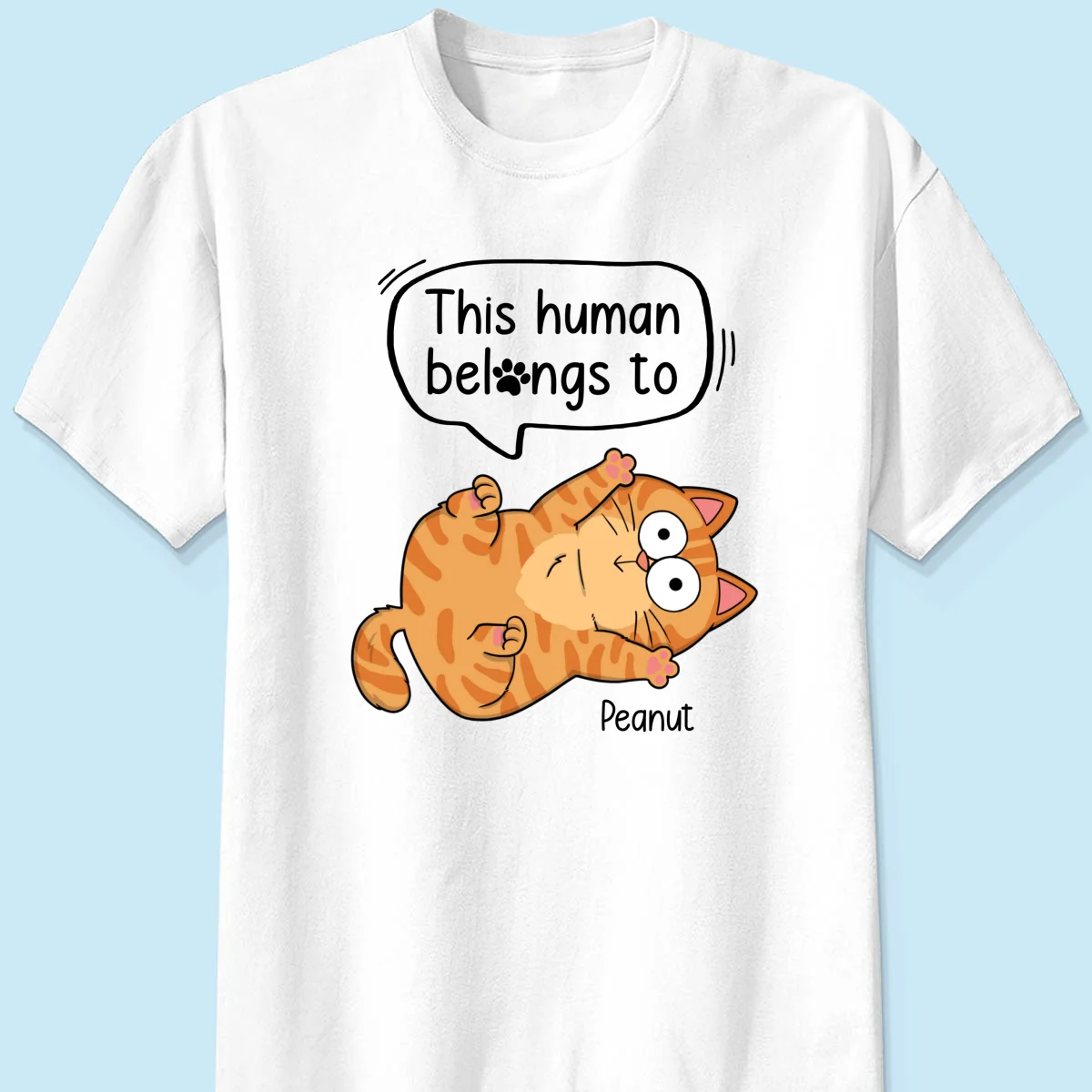 This Human Belongs To Naughty Cats Personalized Shirt - Image 7