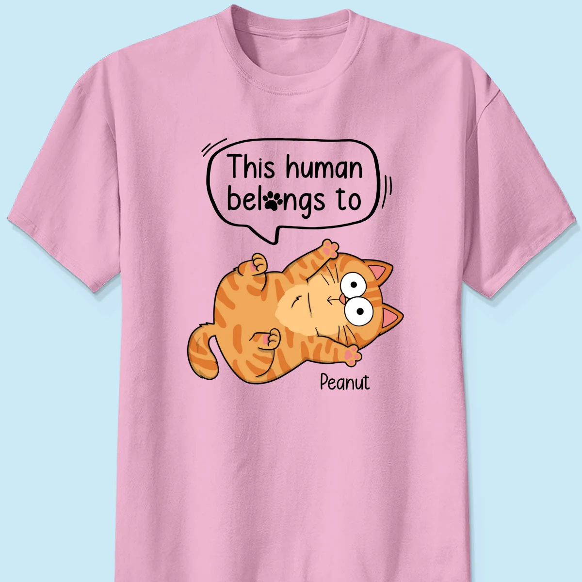 This Human Belongs To Naughty Cats Personalized Shirt - Image 9