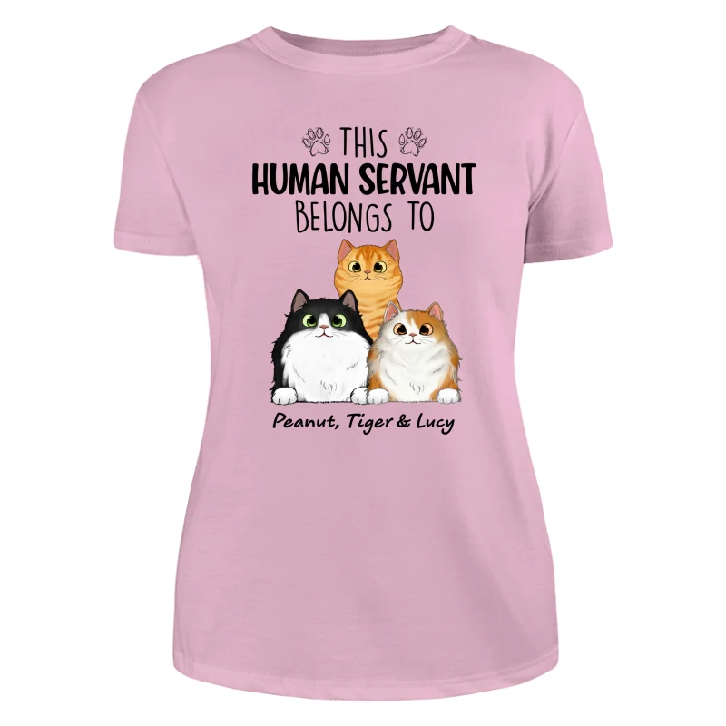 This Human Servants Belongs To Fluffy Cats Personalized Shirt - Image 11