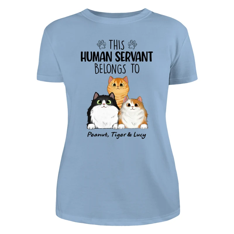 This Human Servants Belongs To Fluffy Cats Personalized Shirt - Image 12