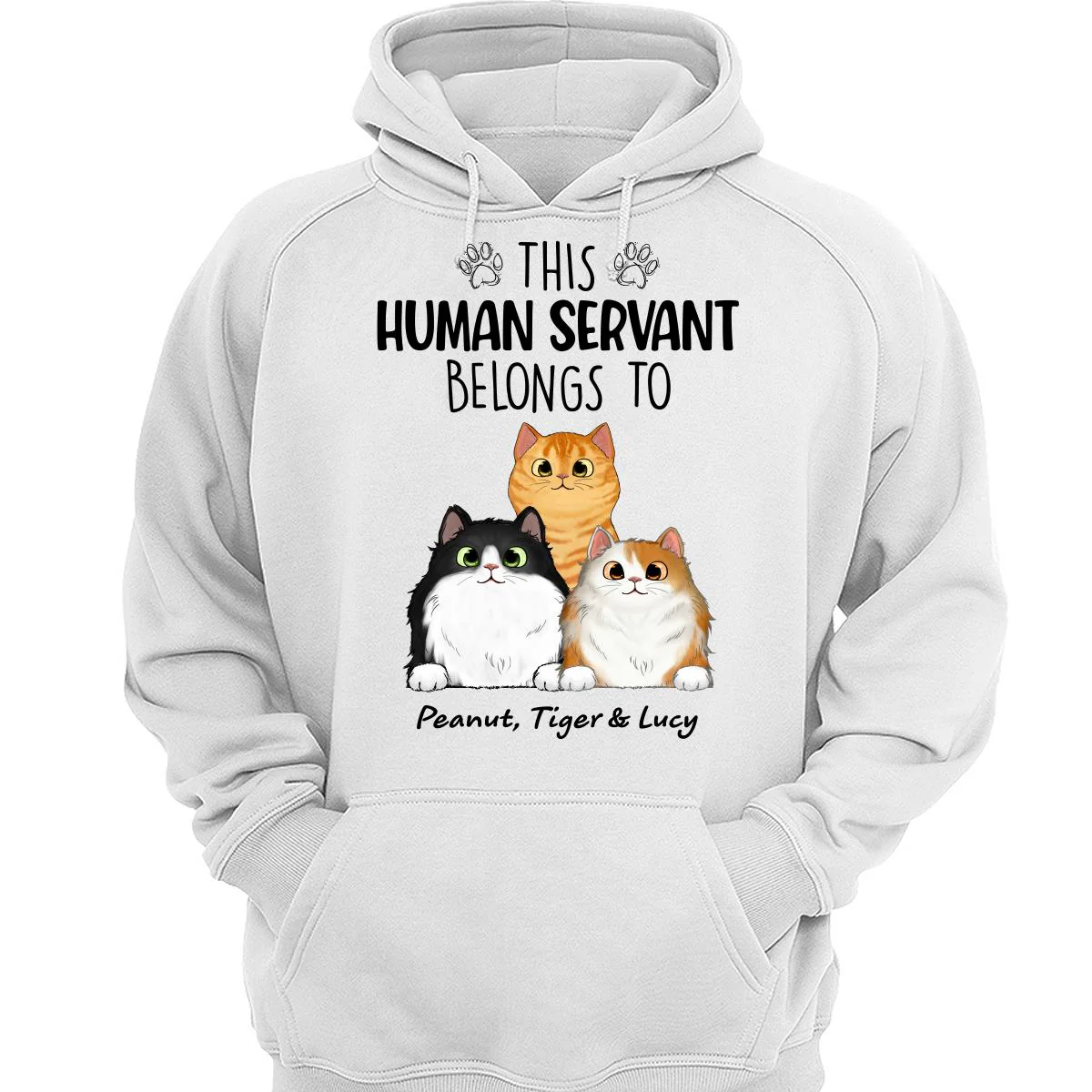 This Human Servants Belongs To Fluffy Cats Personalized Shirt - Image 3