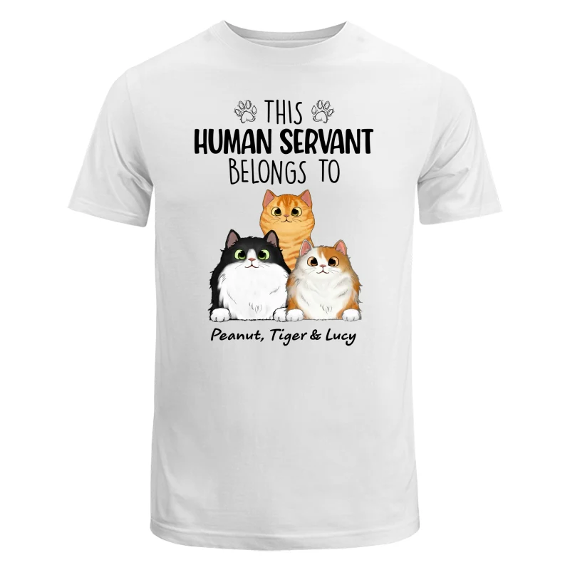 This Human Servants Belongs To Fluffy Cats Personalized Shirt - Image 5