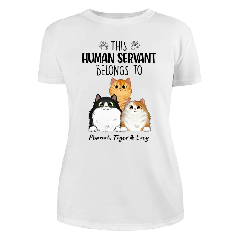 This Human Servants Belongs To Fluffy Cats Personalized Shirt - Image 9