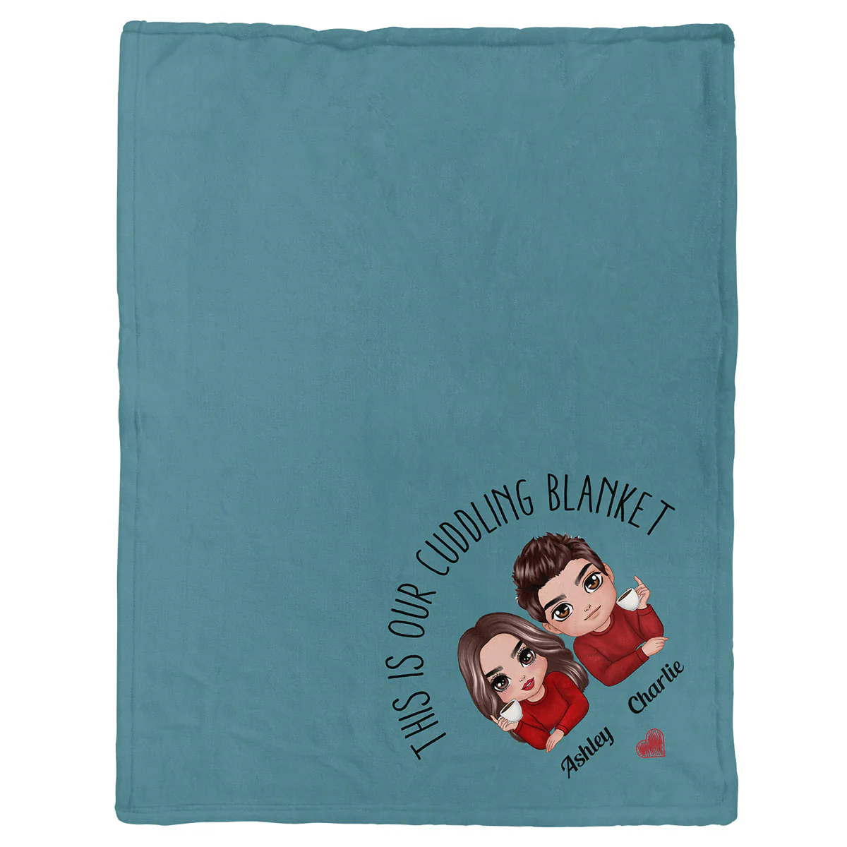 This Is Our Cuddling Blanket Couple Holding Drink On Bed Personalized Fleece Blanket - Valentine‘s Day Gift - Anniversary Gift For Him - Gift For Her