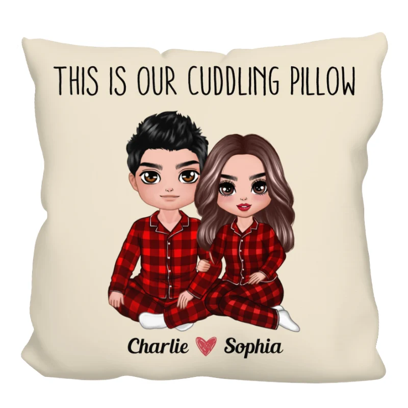 This Is Our Cuddling Personalize Pillow - Valentine‘s Day Gift - Gift For Him Gift For Her - Image 4