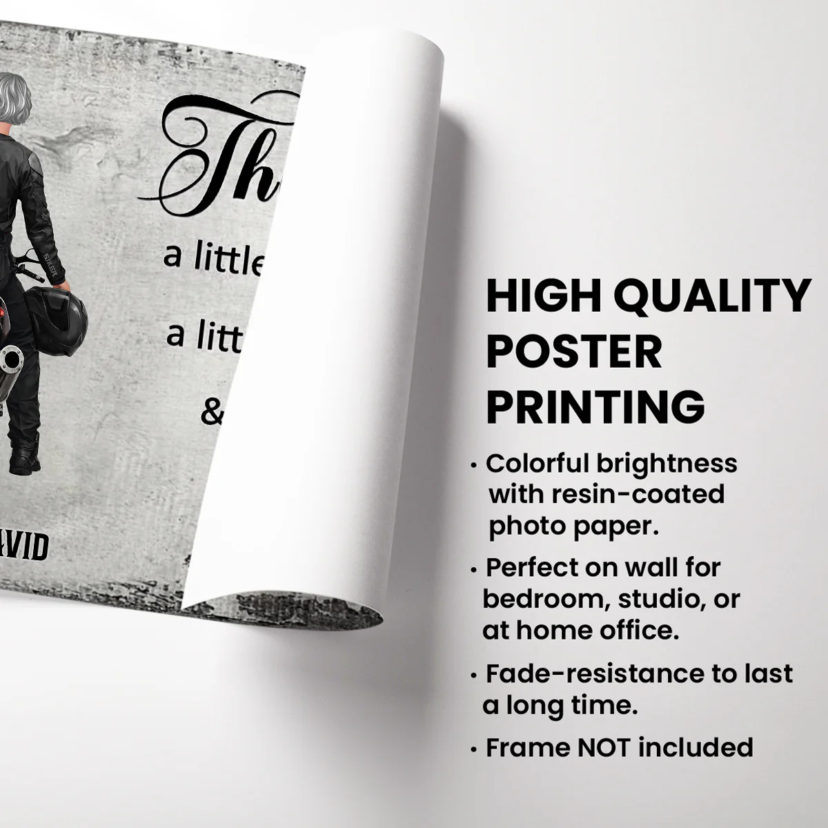 This is Us A Little Bit Crazy A Little Bit Loud Biker Couples - Personalized Poster - Anniversary Gift for him, for her - Image 10