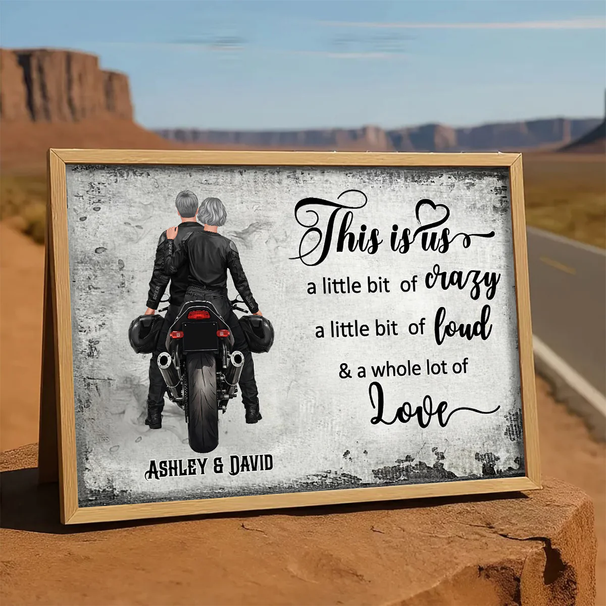 This is Us A Little Bit Crazy A Little Bit Loud Biker Couples - Personalized Poster - Anniversary Gift for him, for her - Image 5