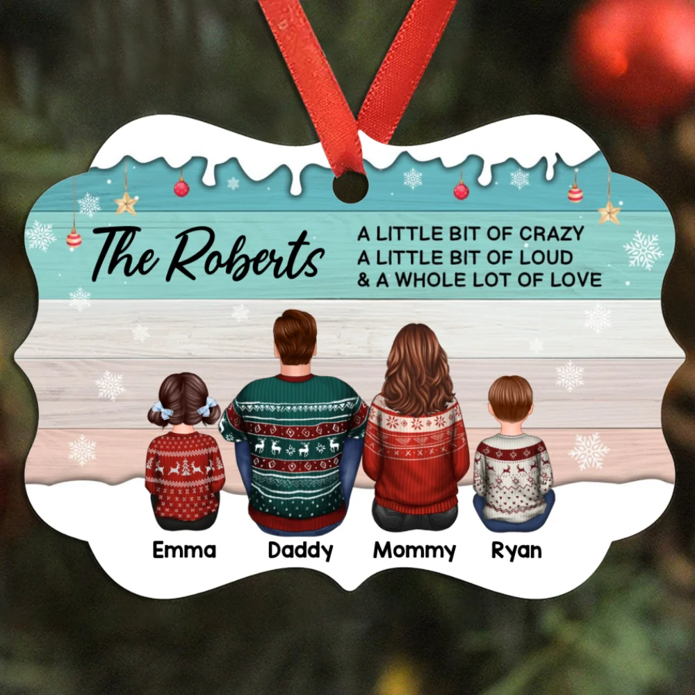 This Is Us Family Back View Christmas Palette Personalized Christmas Ornament - Image 4