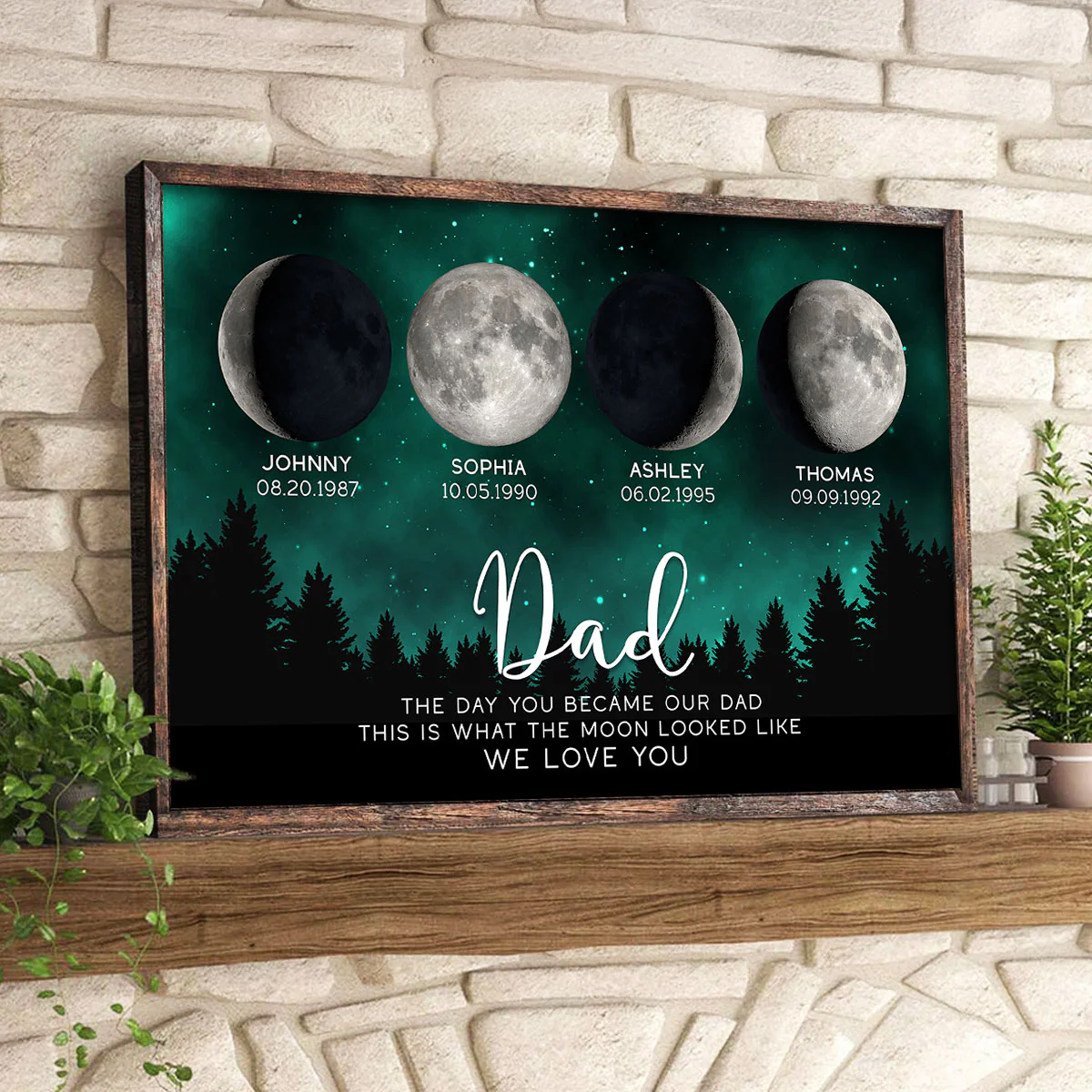 This Is What The Moon Looked Like The Day You Became Dad Grandpa Custom Birth Moon Phase - Personalized Poster - Image 6