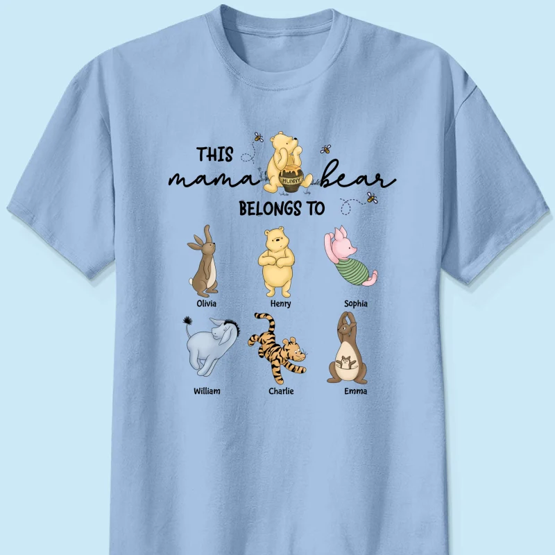 This Mama Bear Belongs To Cute Characters Personalized Shirt, Mother‘s Day Gift For Mom Grandma - Image 10