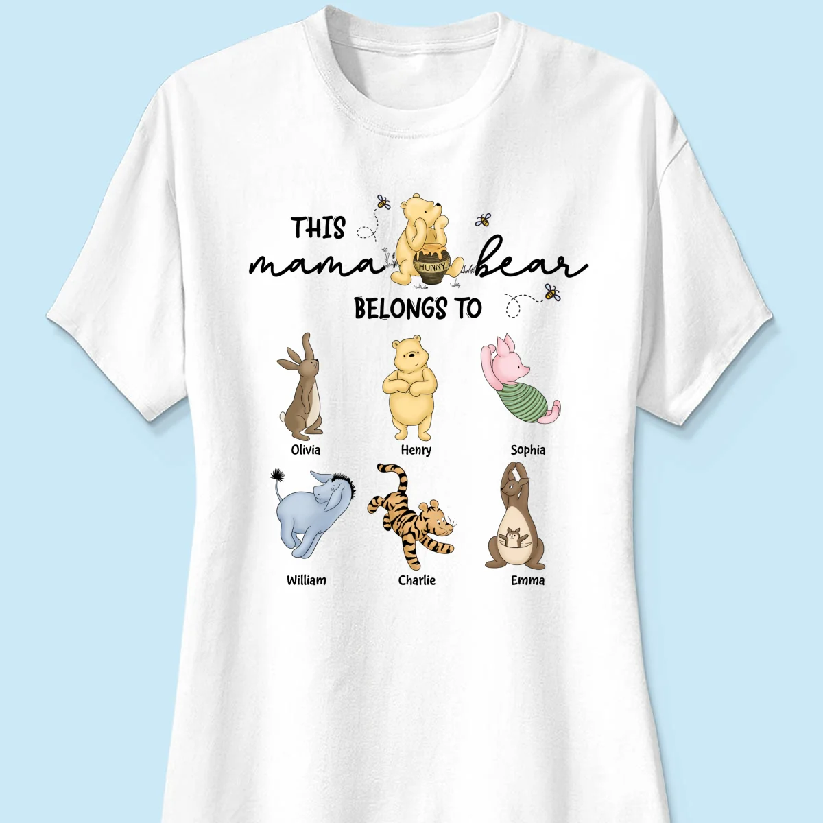 This Mama Bear Belongs To Cute Characters Personalized Shirt, Mother‘s Day Gift For Mom Grandma - Image 11