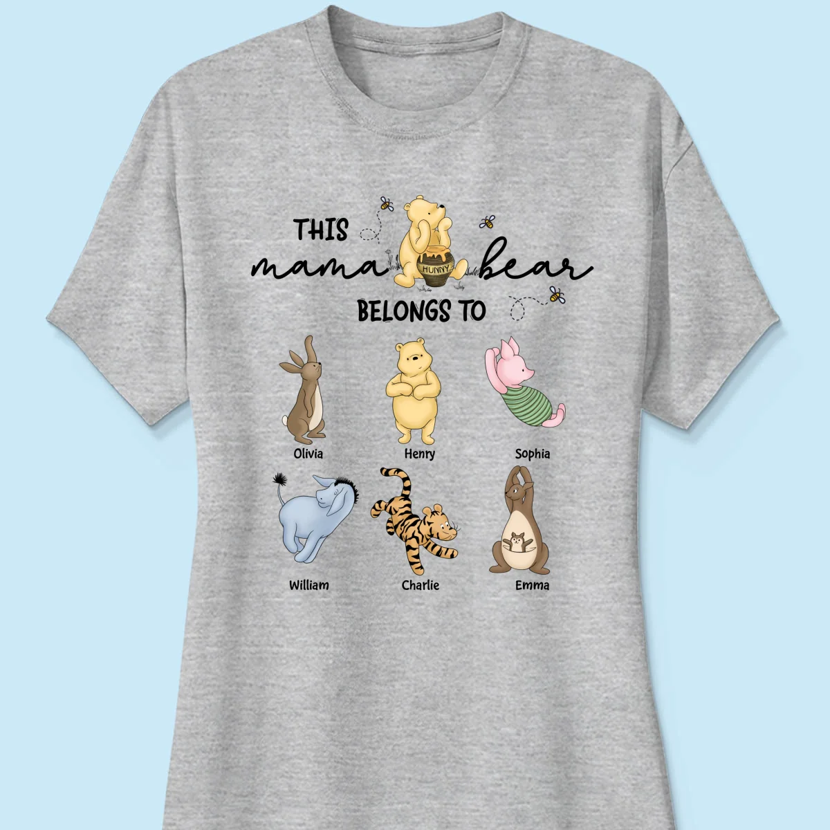 This Mama Bear Belongs To Cute Characters Personalized Shirt, Mother‘s Day Gift For Mom Grandma - Image 12