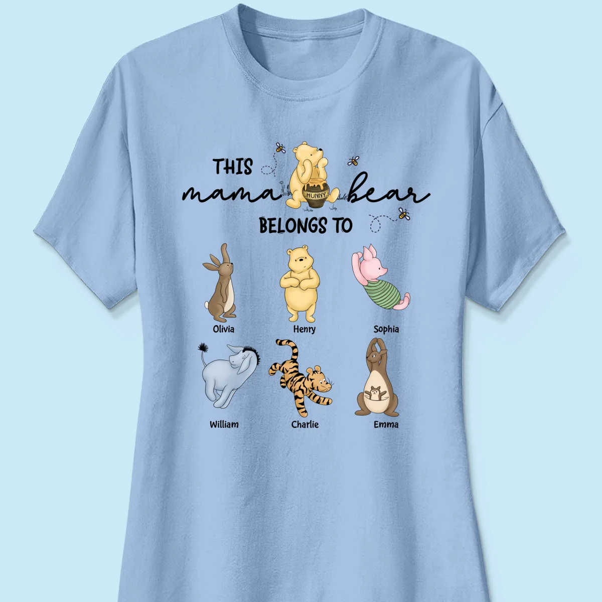 This Mama Bear Belongs To Cute Characters Personalized Shirt, Mother‘s Day Gift For Mom Grandma - Image 13