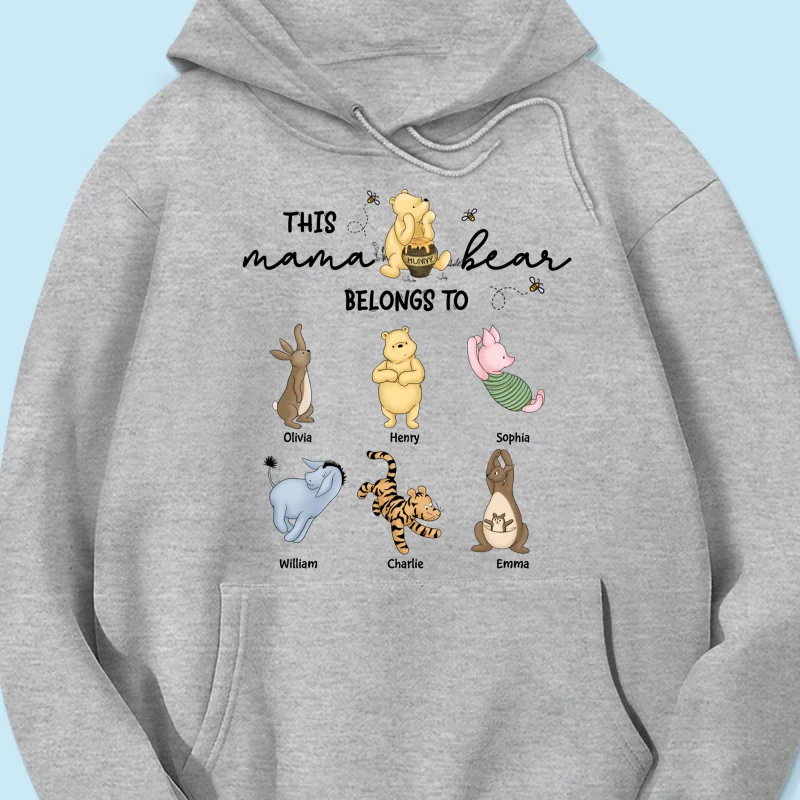 This Mama Bear Belongs To Cute Characters Personalized Shirt, Mother‘s Day Gift For Mom Grandma - Image 15