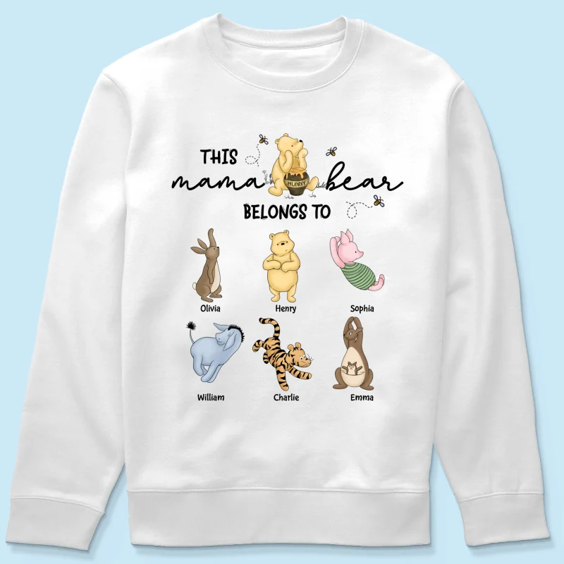 This Mama Bear Belongs To Cute Characters Personalized Shirt, Mother‘s Day Gift For Mom Grandma - Image 18