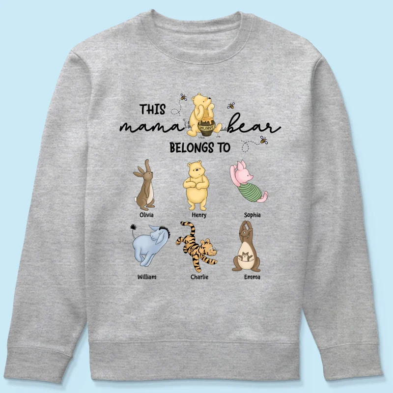 This Mama Bear Belongs To Cute Characters Personalized Shirt, Mother‘s Day Gift For Mom Grandma - Image 19