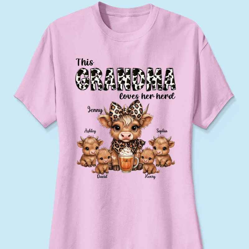 This Mama Grandma Loves Her Herds – Cozy Fall Vibe - Personalized Shirt - Image 24