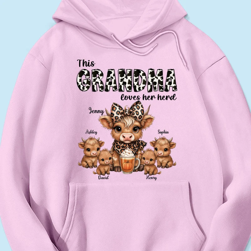 This Mama Grandma Loves Her Herds – Cozy Fall Vibe - Personalized Shirt - Image 27