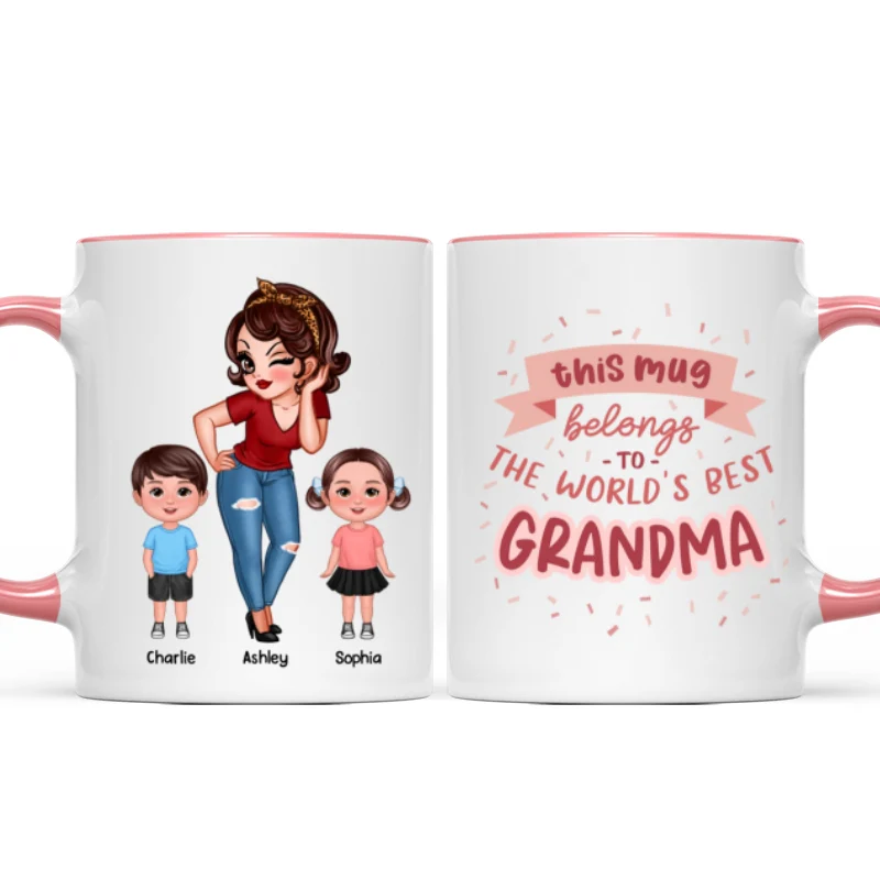 This Mug Belongs To The World Best Grandma Personalized Mug - Image 12