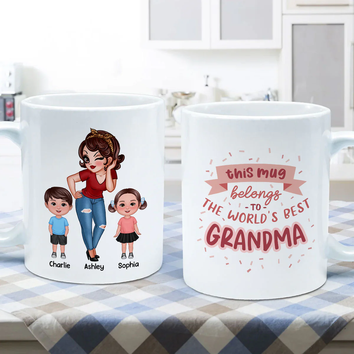 This Mug Belongs To The World Best Grandma Personalized Mug - Image 5
