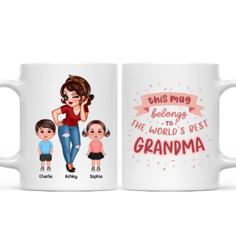 This Mug Belongs To The World Best Grandma Personalized Mug - Image 6