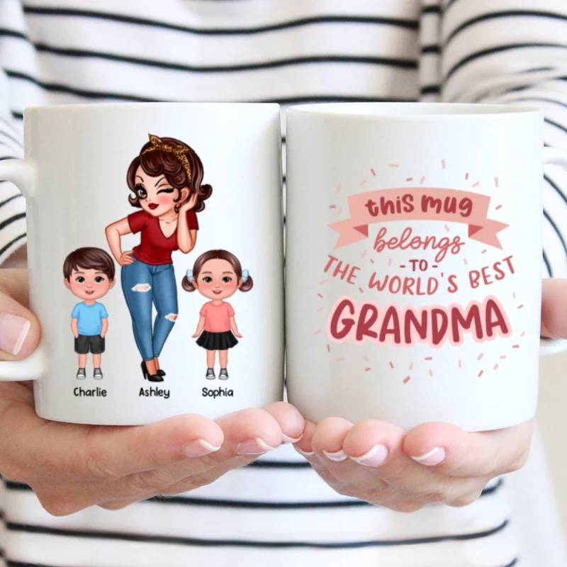 This Mug Belongs To The World Best Grandma Personalized Mug - Image 7