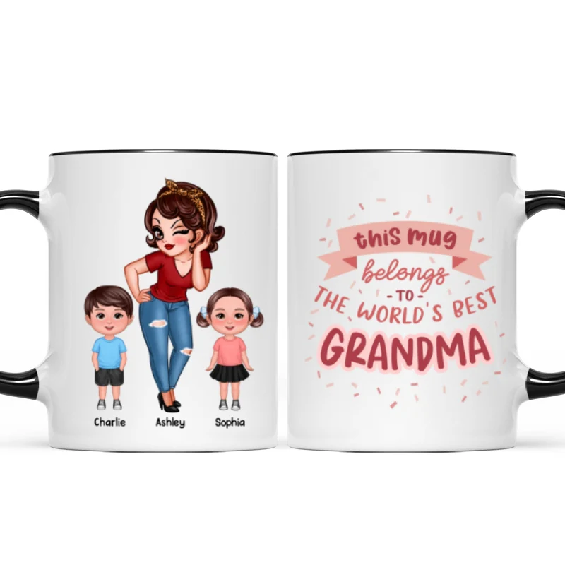 This Mug Belongs To The World Best Grandma Personalized Mug - Image 8