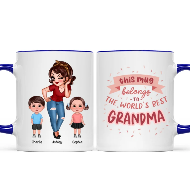 This Mug Belongs To The World Best Grandma Personalized Mug - Image 9