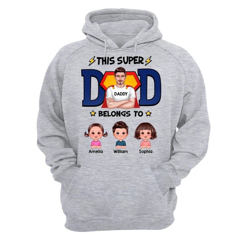 This Super Dad Belongs To Cute Kids Personalized Shirt - Image 14