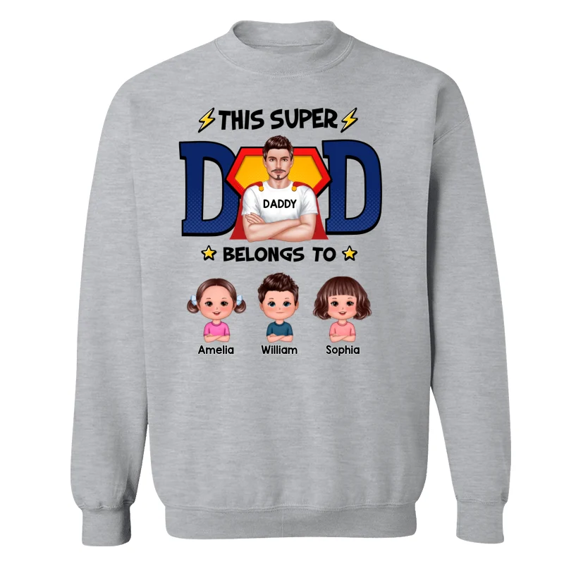 This Super Dad Belongs To Cute Kids Personalized Shirt - Image 18