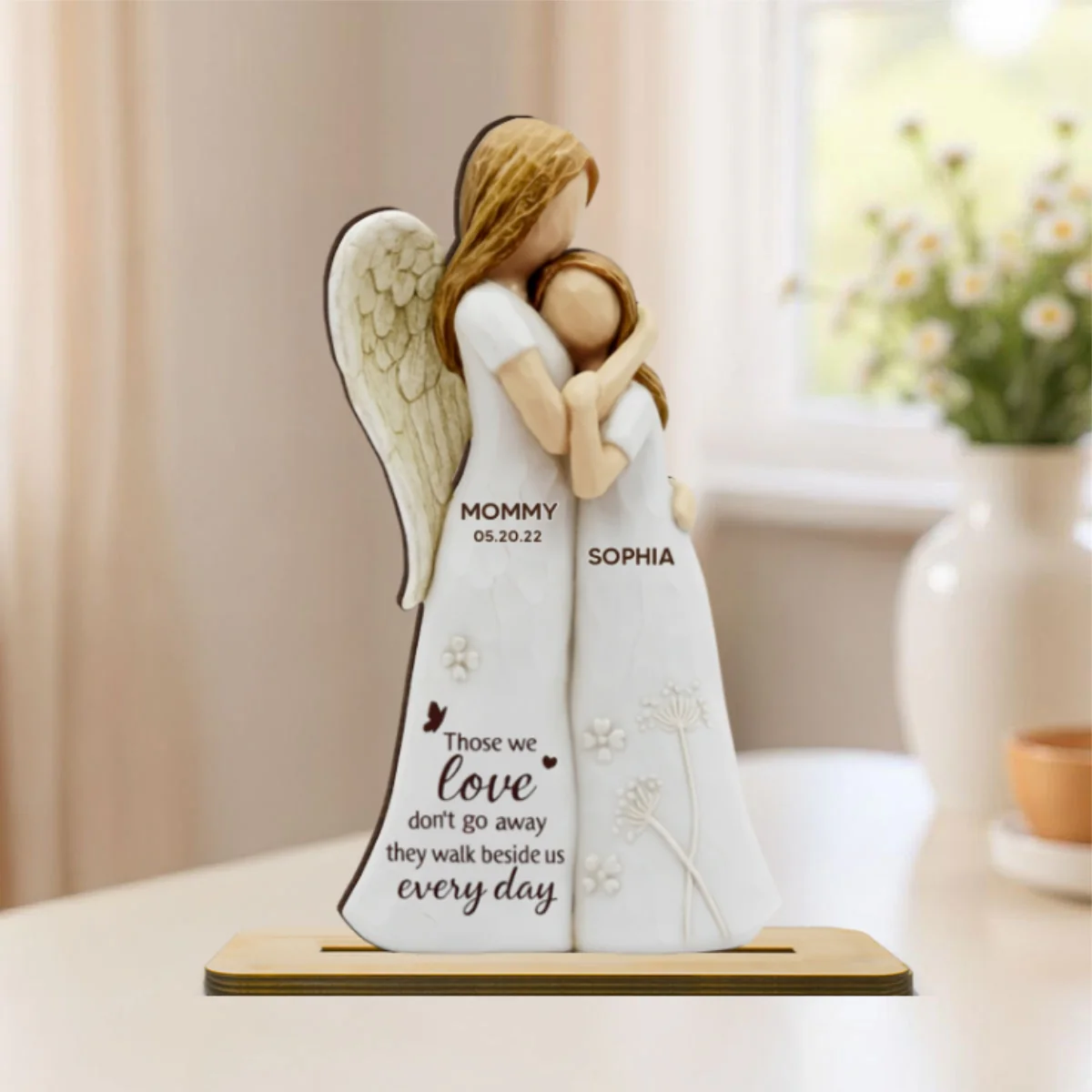 Those We Love Don't Go Away Mom Dad 3D Effect Personalized Standing Wooden Plaque, Sympathy gift, Memorial keepsake - Image 10
