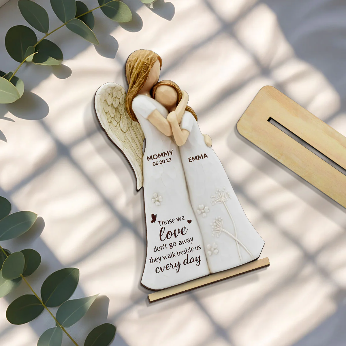 Those We Love Don't Go Away Mom Dad 3D Effect Personalized Standing Wooden Plaque, Sympathy gift, Memorial keepsake - Image 6